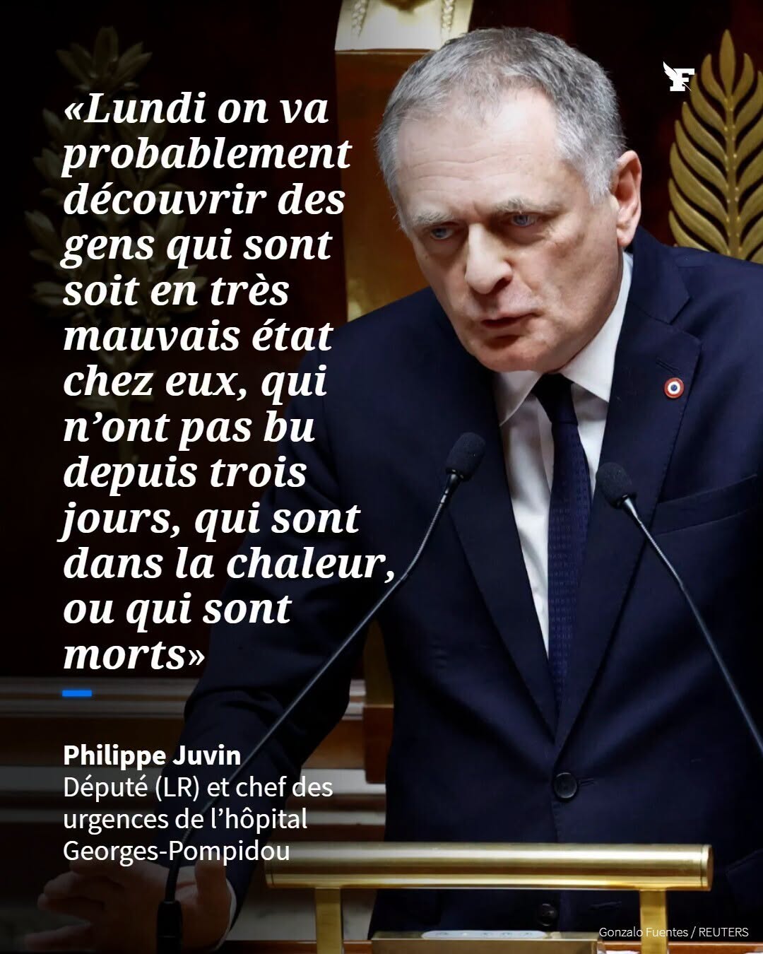 Canicule : Philippe Juvin remercie le groupe Mulliez, qui a offert «300 climatiseurs» à l’hôpital Pompidou