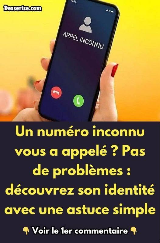 Un numéro inconnu vous a appelé ? Pas de problèmes découvrez son identité avec une astuce simple