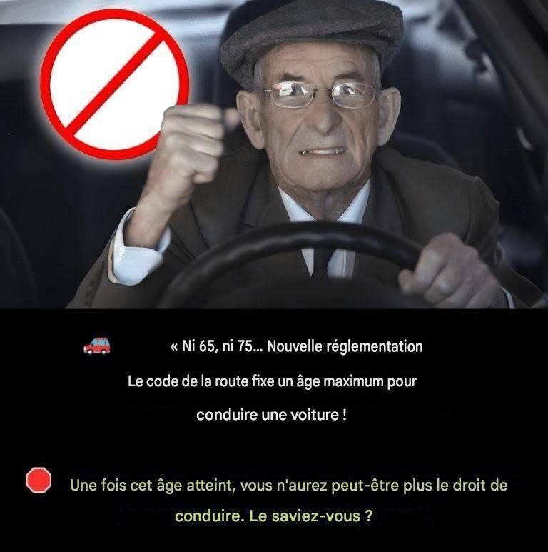 65 ou 75 ans : Le Code de la route fixe cet âge maximum pour la conduite d’un véhicule à moteur.