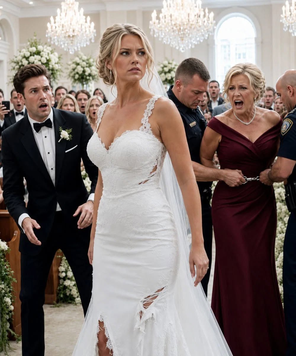 La veille de mon mariage, ma belle-mère a déchiré ma robe à 18 500 dollars et m’a envoyé un texto : « Reste à ta place. » Le lendemain matin, je l’ai quand même portée jusqu’à l’autel. Quand elle a souri d’un air narquois, j’ai pris le micro, j’ai révélé ses méfaits et j’ai vu la police entrer tandis que son fils me remettait les clés de la maison qu’elle croyait être la sienne.
