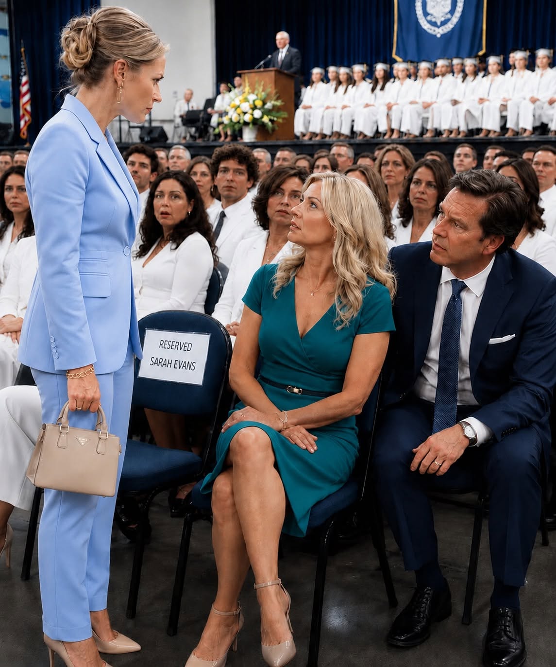 La nouvelle femme de mon ex a pris ma place à la remise des diplômes jusqu'à ce que mon fils monte sur l'estrade et révèle la preuve qui a fait taire tout le monde.