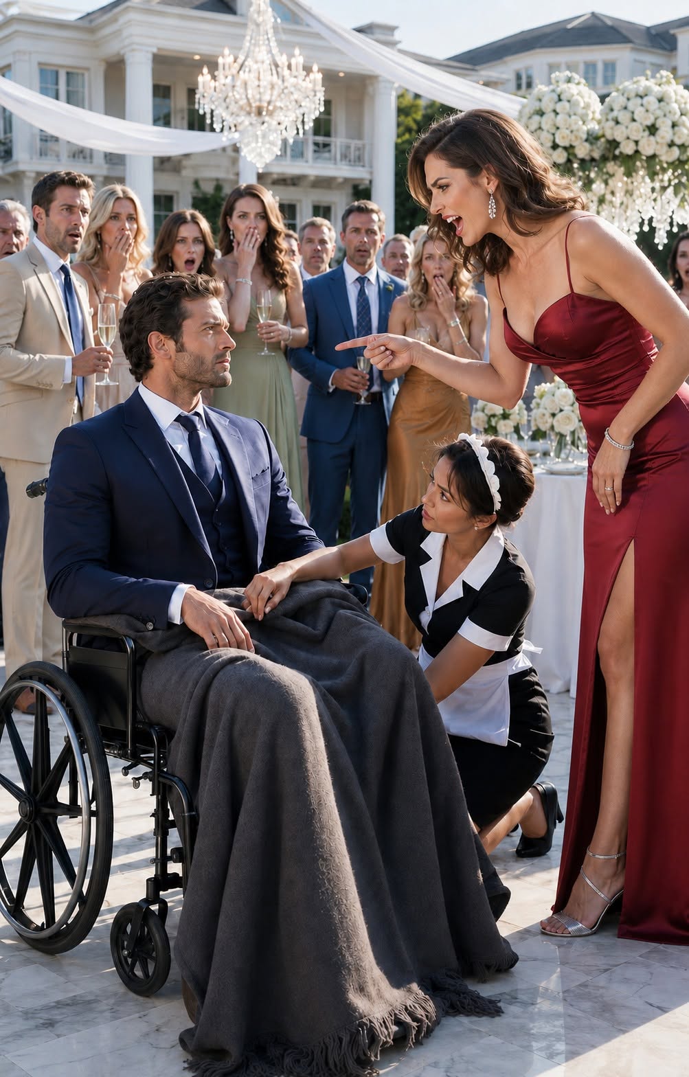 J’ai fait semblant que l’accident m’avait brisé les os, alors je suis resté assis en silence dans mon fauteuil roulant et j’ai regardé ma fiancée rire d’un rire moqueur devant tout le monde. « Regarde-toi », a-t-elle ricané en se penchant plus près. « Maintenant, tu n’es plus rien, juste un infirme inutile. » Personne ne m’a défendu. Seule la bonne s’est agenouillée à côté de moi.