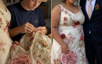 Le meilleur ami de ma fille lui a cousu une robe de bal après que tous les magasins nous ont dit qu’elle était trop grande pour porter une belle tenue – Ce qu’il a fait d’autre lors du bal a laissé tout le monde sans voix