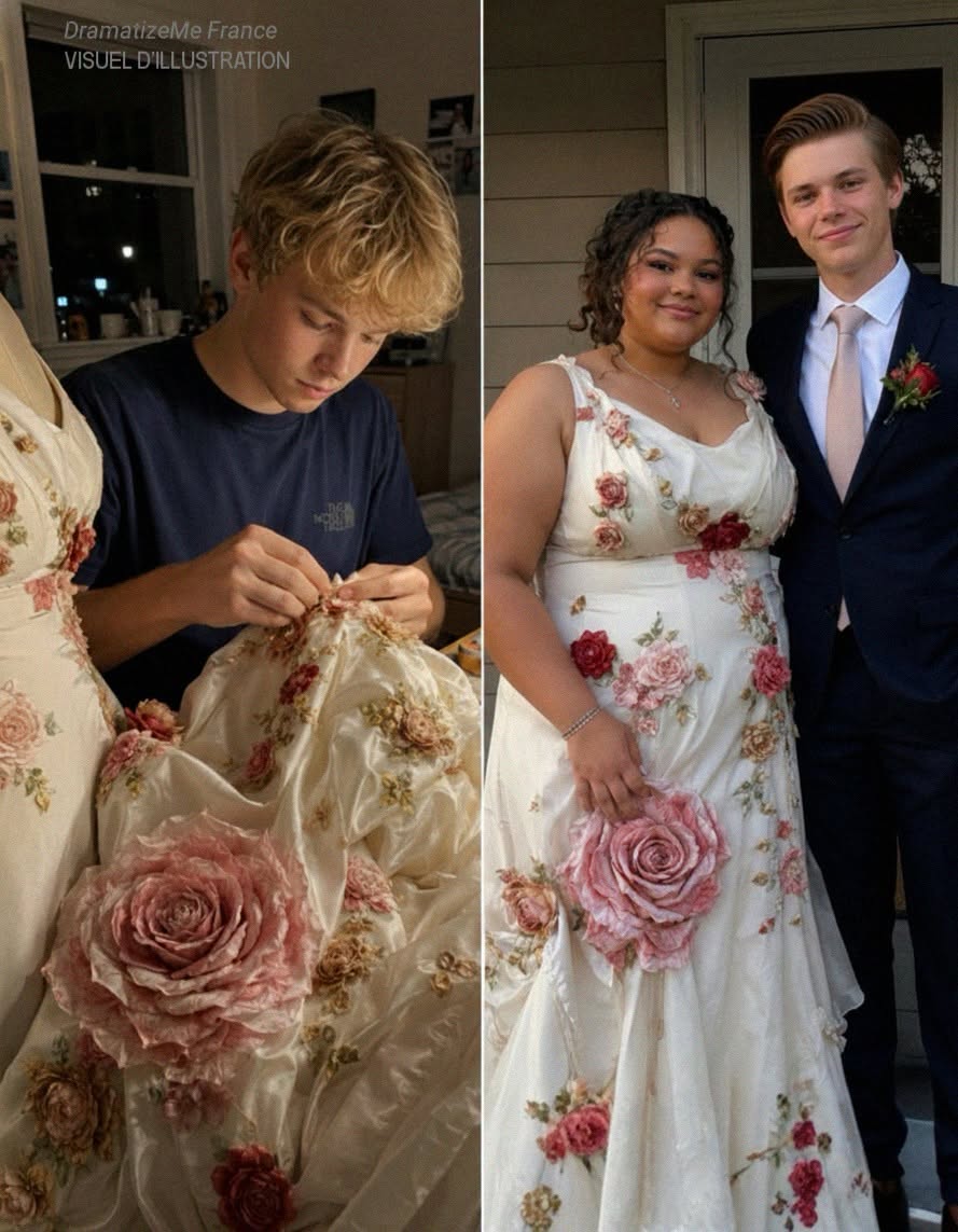 Le meilleur ami de ma fille lui a cousu une robe de bal après que tous les magasins nous ont dit qu’elle était trop grande pour porter une belle tenue – Ce qu’il a fait d’autre lors du bal a laissé tout le monde sans voix