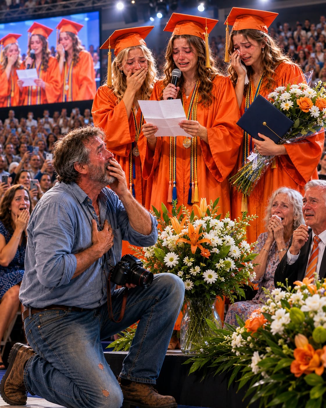 Histoire complète : J'ai élevé mes nièces triplées pendant 22 ans — puis elles ont fait quelque chose à la remise des diplômes que je n'avais absolument pas vu venir n° 001