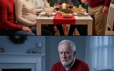 Le soir de Noël, j'ai tenu la main de mon mari et murmuré : « Je vais être maman. » Un silence de mort s'est abattu sur la table. Mon beau-père s'est levé d'un bond et m'a pointée du doigt : « Toi et cet enfant, vous n'avez pas votre place dans cette famille ! » Je n'ai pas pleuré. J'ai simplement posé un cadeau devant lui et dit : « Alors, ouvre-le après mon décès… »