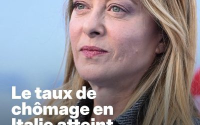 Avec 5% de chômeurs, l'Italie atteint un niveau historiquement bas, largement en dessous des 8,1% de la France et des 6,2% de la zone euro