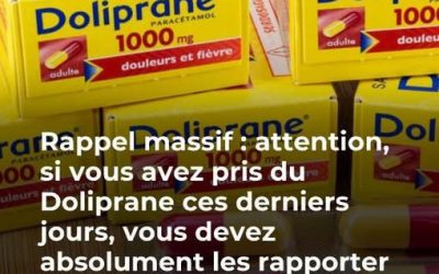 Des Doliprane buvables rappelés à cause d’un problème de fabrication