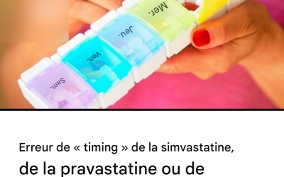 Les personnes prenant de la simvastatine, de la pravastatine ou de la fluvastatine pour le cholestérol sont mises en garde contre une erreur de « timing ».